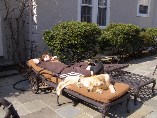 Resting at home
