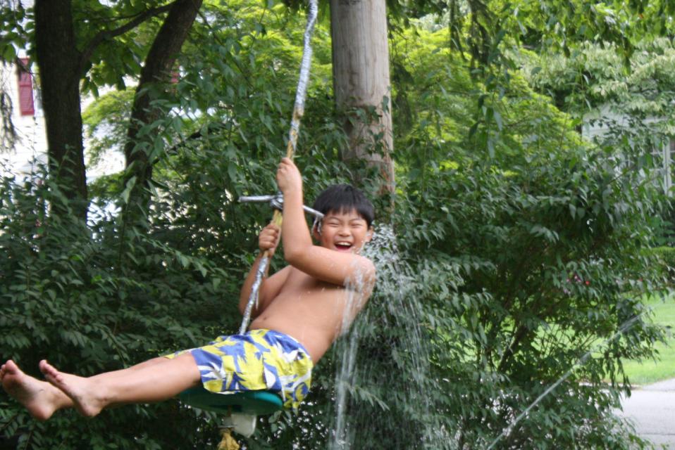 Eliot on the swing