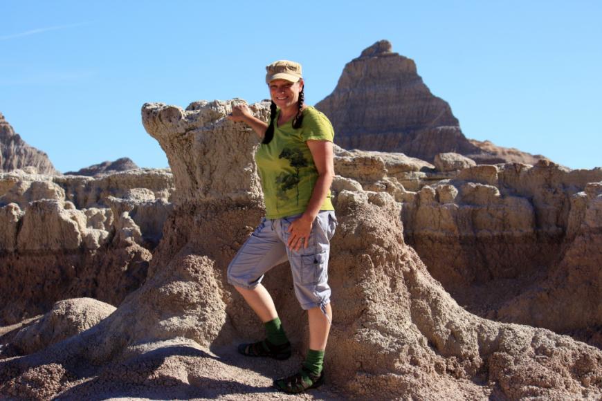 Nancy in the badlands