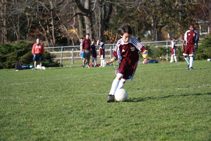Chris dribbles