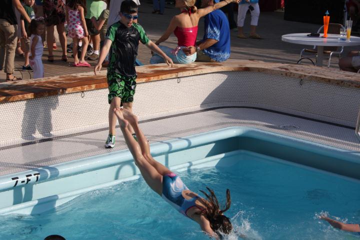 Kayla dives in