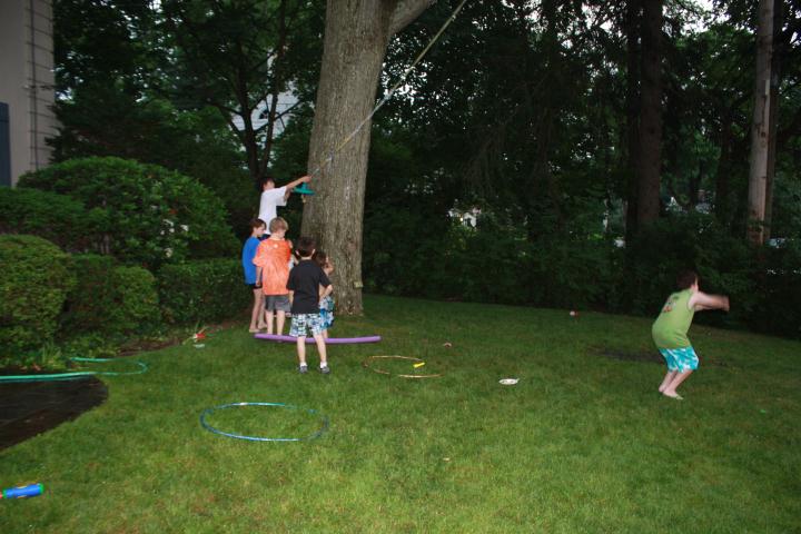 Kids on swing