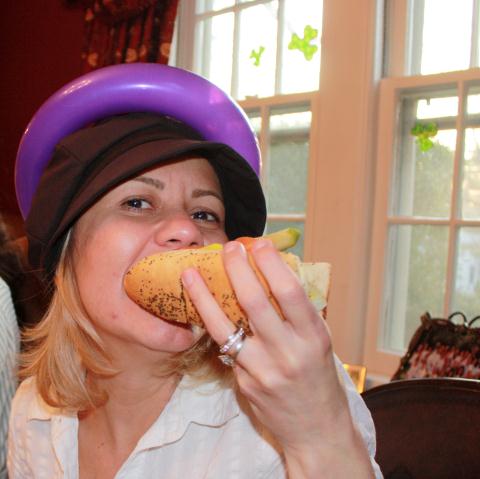 Sheila has a real Chicago dog