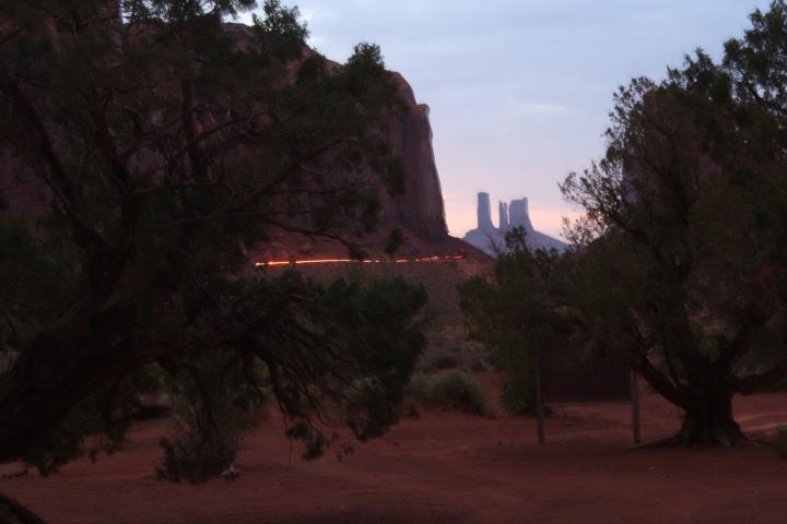 Monument Valley at night
