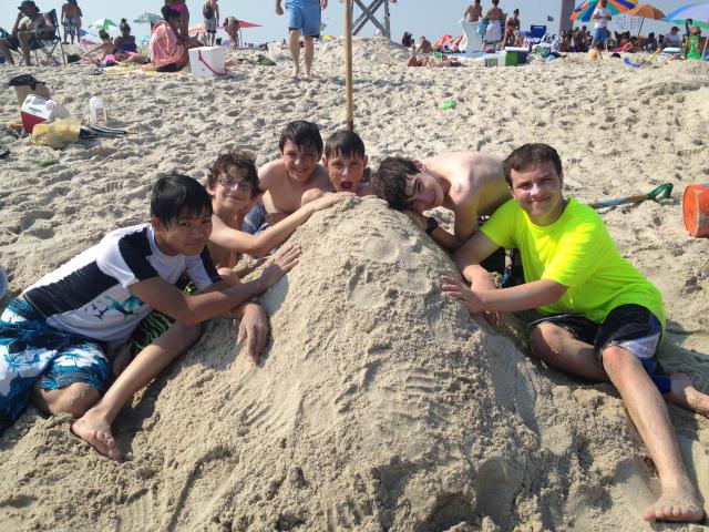 Boys at Jones Beach