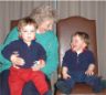 Grandma and the boys in dining room