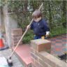 Jonathan sweeps out front