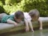 Robert & Haley touch the fountain