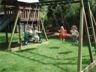 Jonathan and Robert ride while Megan and Kayla swing