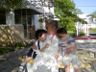 Jonathan and Robert give great grandma Josephine a hug