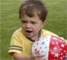 Robert holds the ball