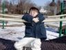 Jonathan hangs on at the local playground