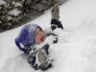 Jonathan gets buried in the snow.