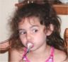 Kayla eats birthday ice cream cake