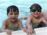 Jonathan & Robert in the pool