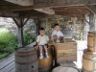 Robert & Jonathan climb on some old barrels