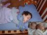 Jonathan sleeps just like he did the day he was born.