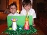 Jonathan & Robert show off their Easter Bunny project
