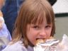 Haley has a pretzel