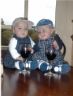 Two boys and two glasses of wine