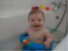 Robert in bath giving a big smile