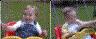 Robert and Jonathan on swings